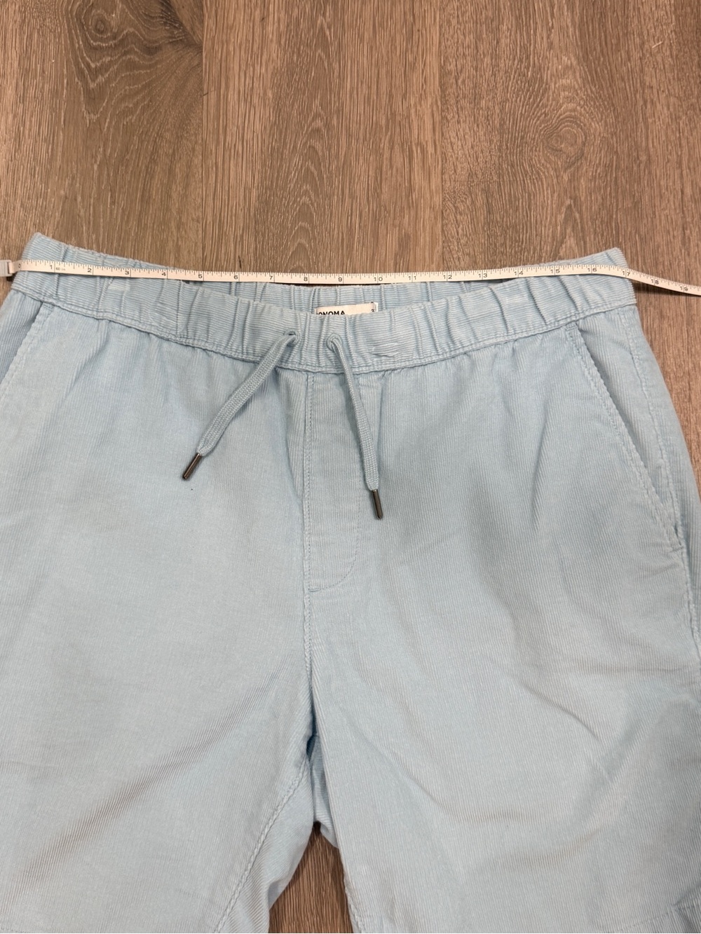 Sonoma Men's Light Blue Corduroy Drawstring Shorts Size 36 - Picture 4 of 9